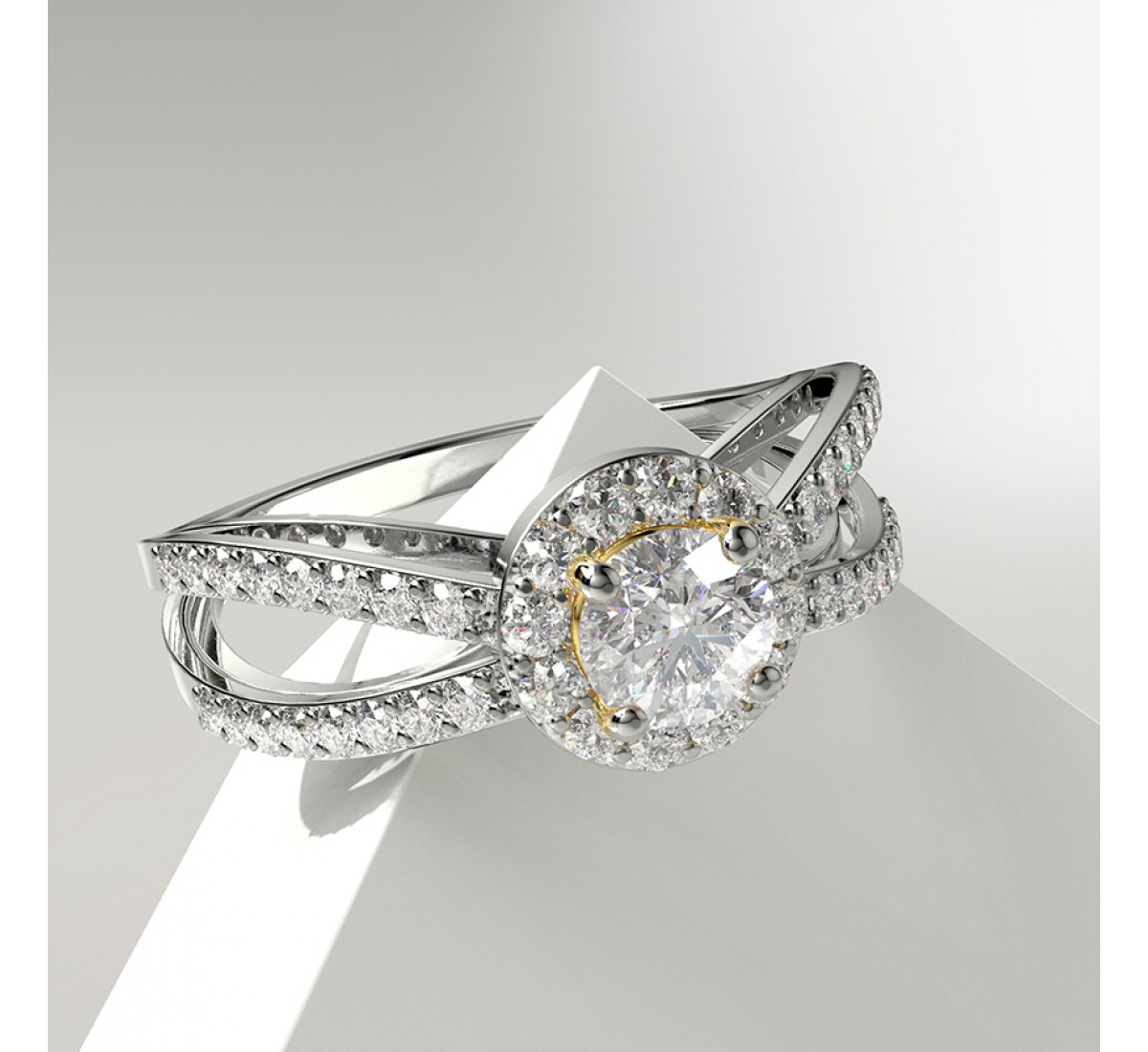 Curvace Solitaire Diamond Ring