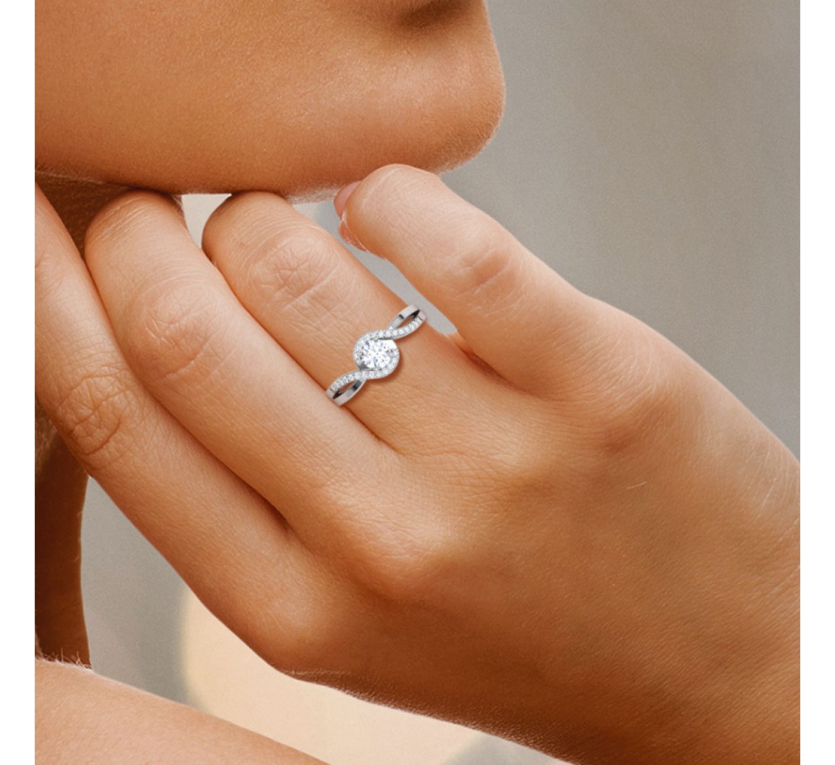 Infinity Jeana Solitaire Diamond Ring